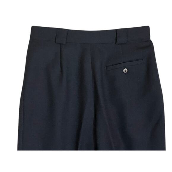 Giorgio Sant'Angelo Women's Navy Hi-Rise 100% Wool 29.5" Inseam Pants SZ 10 VTG - Picture 5 of 7